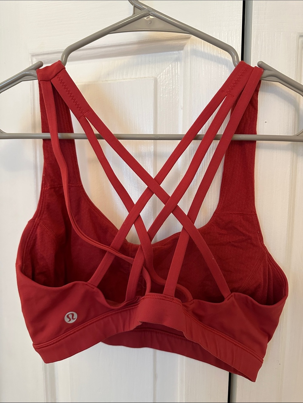 lululemon athletica Strappy Red/burnt orange Sports Bra Size 8